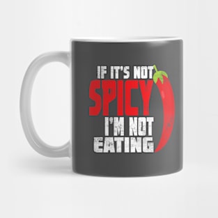 Spicy Food Lover Spicy Chili Pepper Distressed Funny Gift Mug